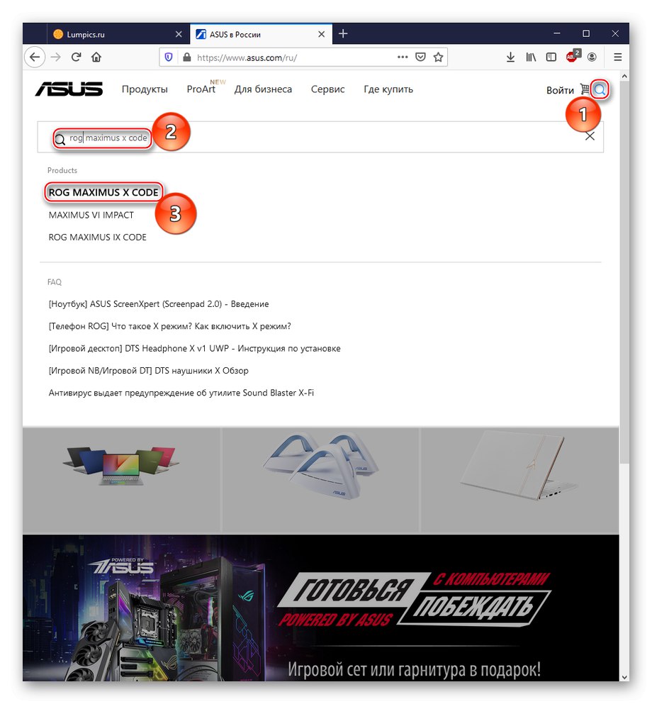 Oficiální web společnosti Asus