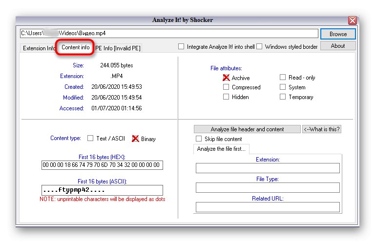 Отидете на запознаване с подробна информация за файла чрез Analyze It! в Windows 10