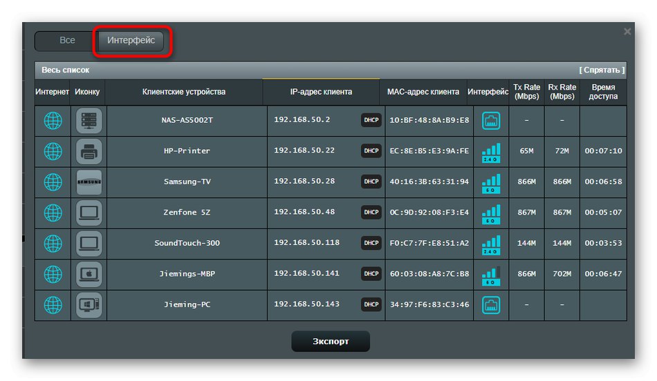 فرز قائمة العملاء اللاسلكيين في جهاز التوجيه ASUS