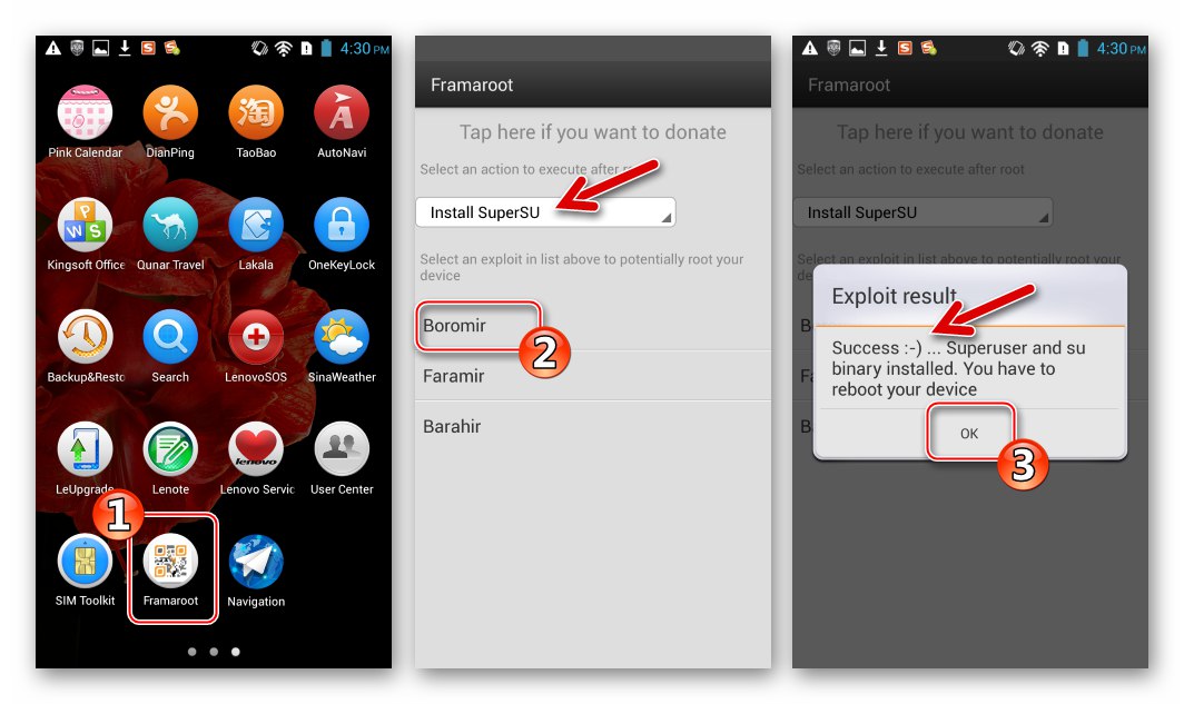 Lenovo S820 получава root права с Framaroot