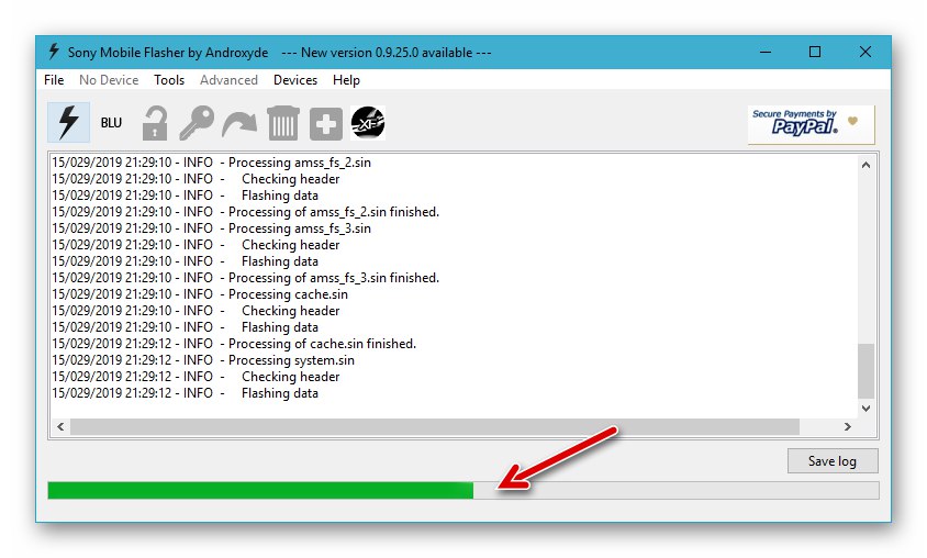 Proces treptanja Sony Xperia Z Flashtool putem aplikacije