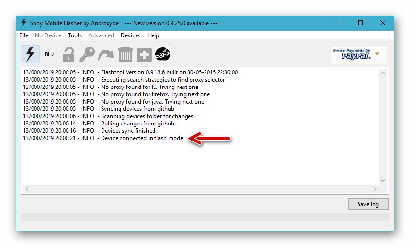 Sony Xperia Z Blokiranje pokretačkog programa putem Flashtoola - povezivanje uređaja s računalom u FLASHMODE načinu