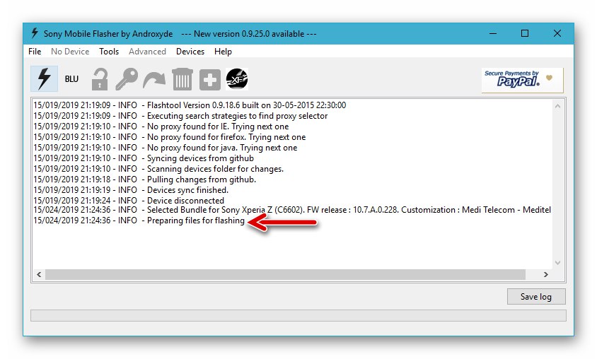 Sony Xperia Z Flashtool priprema datoteke za firmware