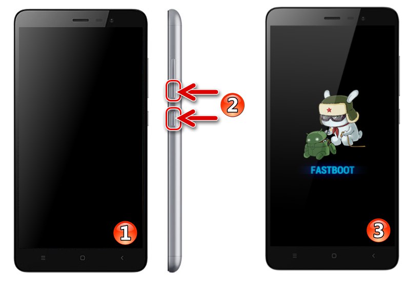 Xiaomi Redmi Note 3 MTK превключва смартфон в режим FASTBOOT