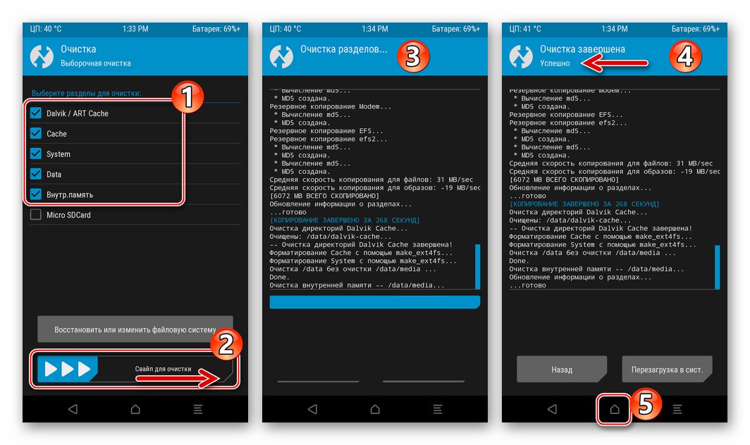 Xiaomi Redmi 3 (PRO) процедура очищення розділів в TWRP перед інсталяцією неофіційною прошивки