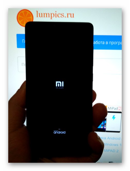 Xiaomi Redmi 3 (PRO) перше завантаження після прошивки через MiFlash в режимі EDL