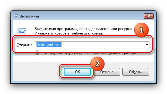 Odpiranje kontrolnikov za skrivanje pogonov v operacijskem sistemu Windows 7 prek upravitelja pomnilnika
