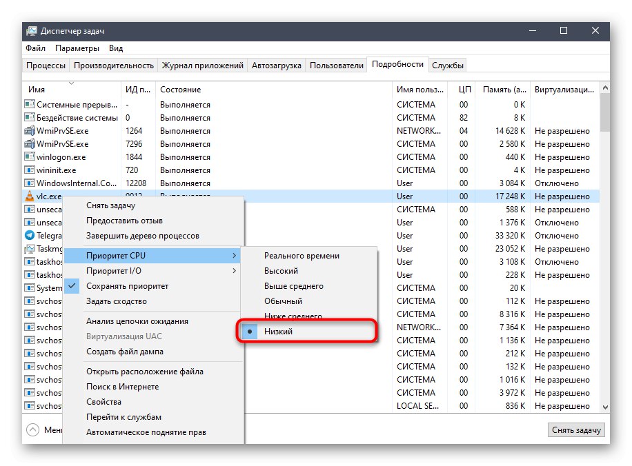 Kontrola priority procesu pomocí správce úloh ve Windows 10