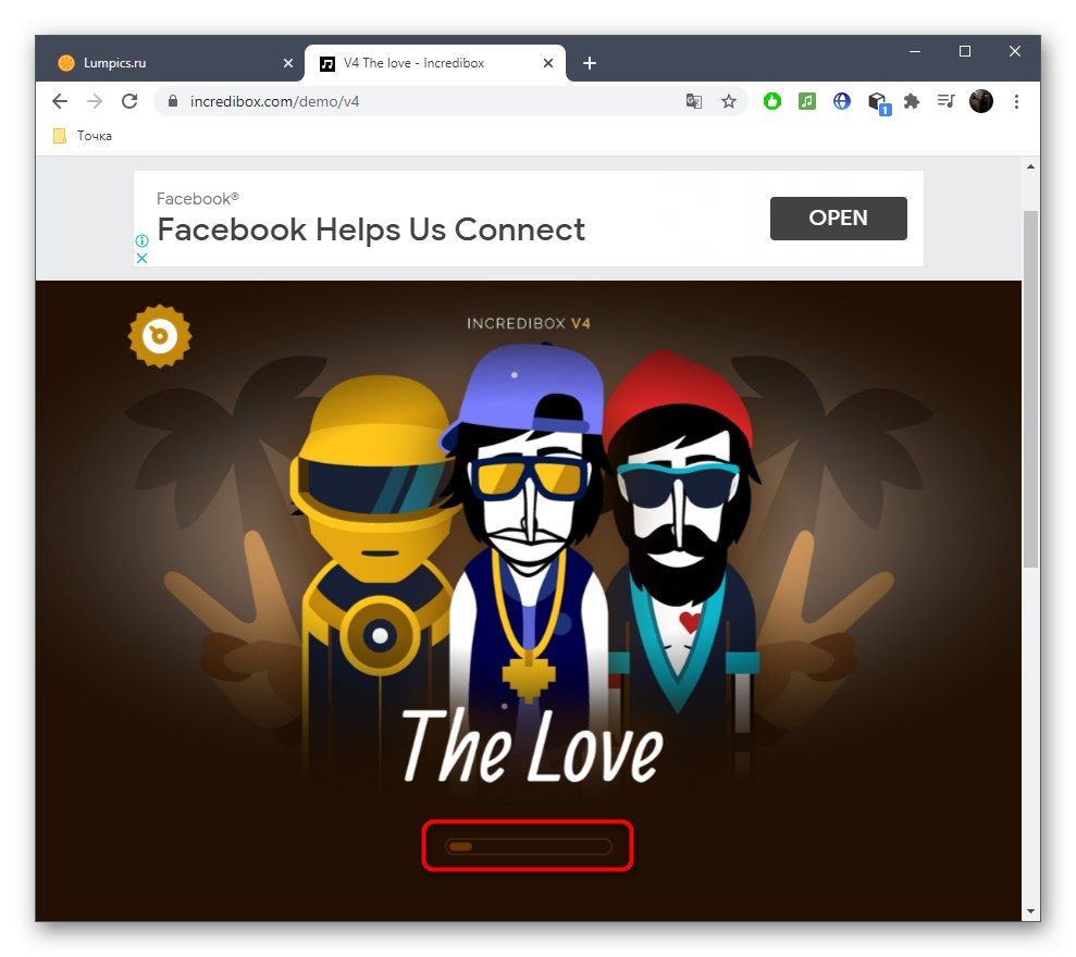 Процес на изтегляне на онлайн услугата Incredibox за създаване на бийтбокс музика