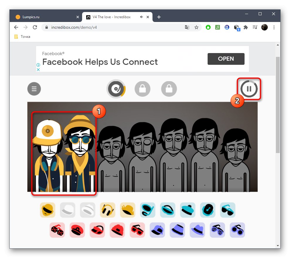 Синхронизация на звуци при създаване на бийтбокс музика чрез онлайн услугата Incredibox