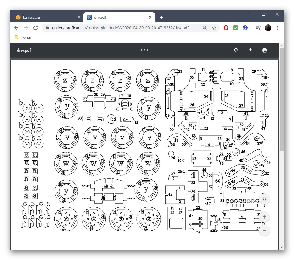 Успешно запазване на DXF файл чрез онлайн услуга ProfiCAD в PDF формат