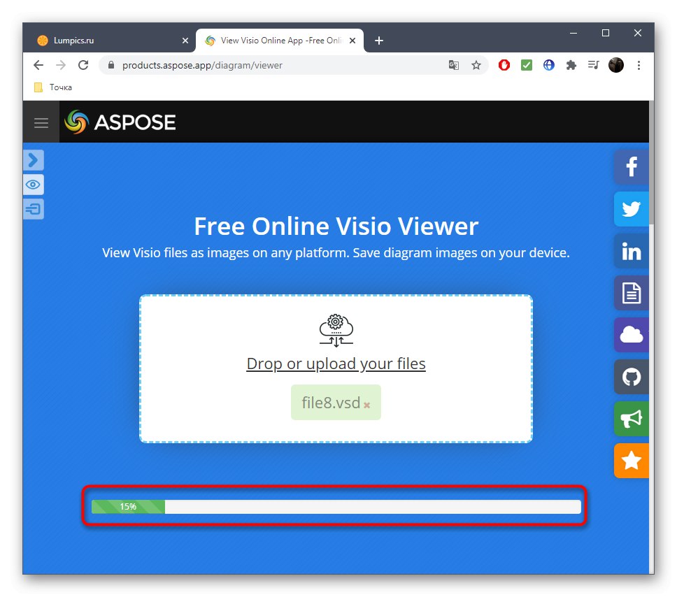 تحميل ملف عند فتح VSD عبر خدمة Aspose عبر الإنترنت