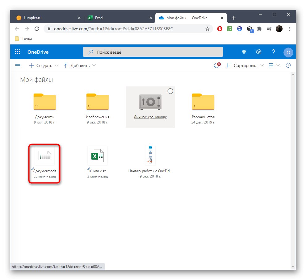 Pojdite na ogled vsebine preglednice prek programa Excel OneDrive
