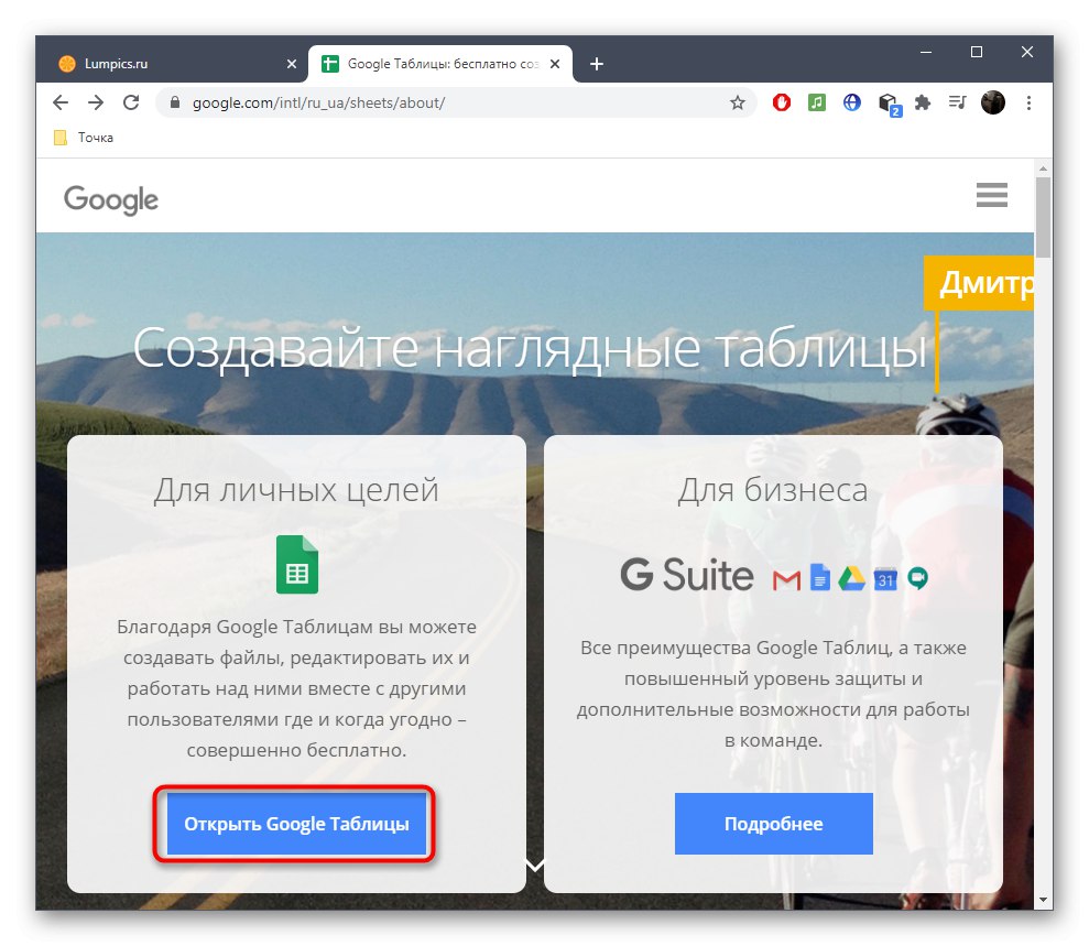 Pojdite na Odpiranje dokumenta ODS prek Google Sheets