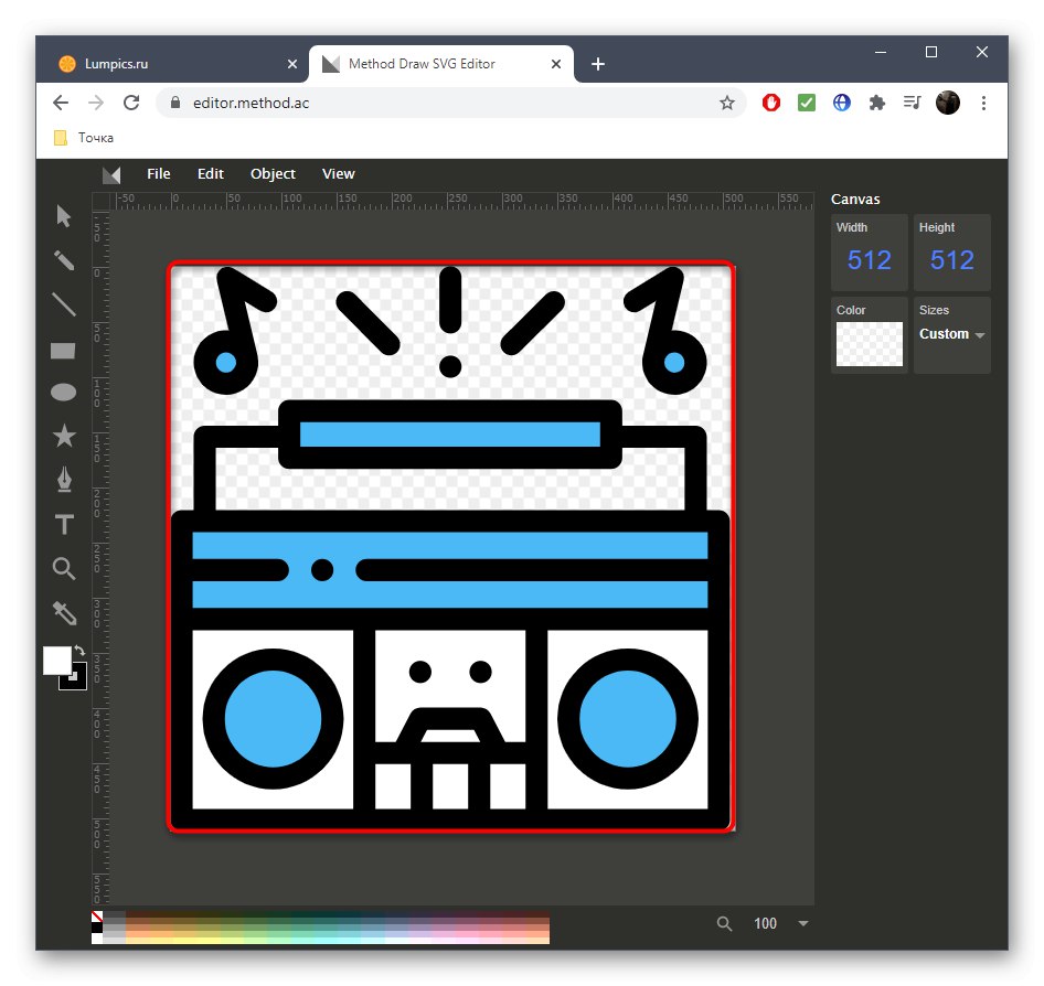 Преглеждайте съдържанието на SVG файл чрез онлайн услугата Method