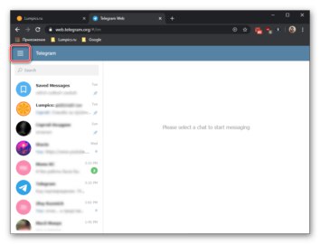 open telegram in browser