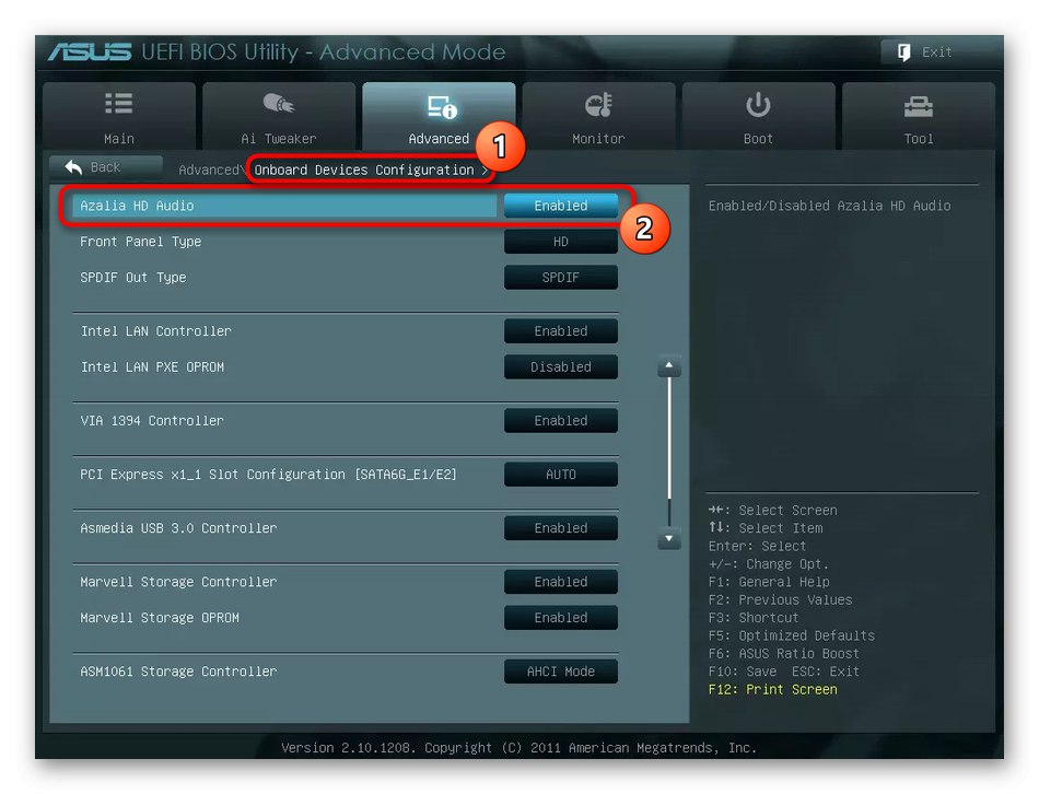 Provjera BIOS-a prilikom izlaza zvuka kroz prednju ploču u sustavu Windows 10