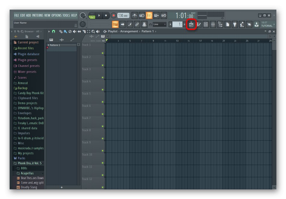 Отваряне на плейлист за добавяне на музика към музика във Fl Studio