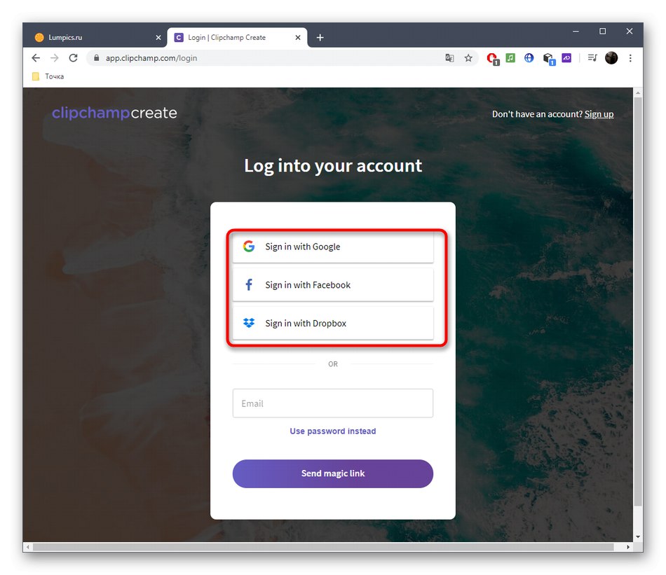 Autoryzacja w usłudze Clipchamp Create w celu dodania zdjęcia do filmu