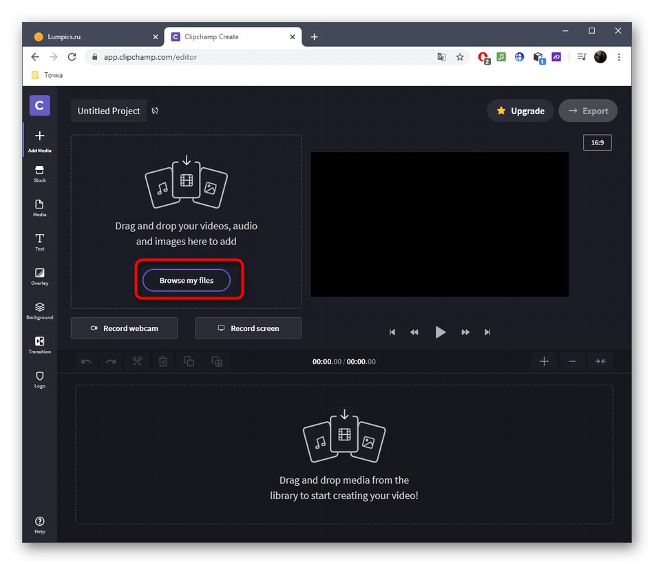 Idź, aby dodać wideo w Clipchamp Utwórz usługę online