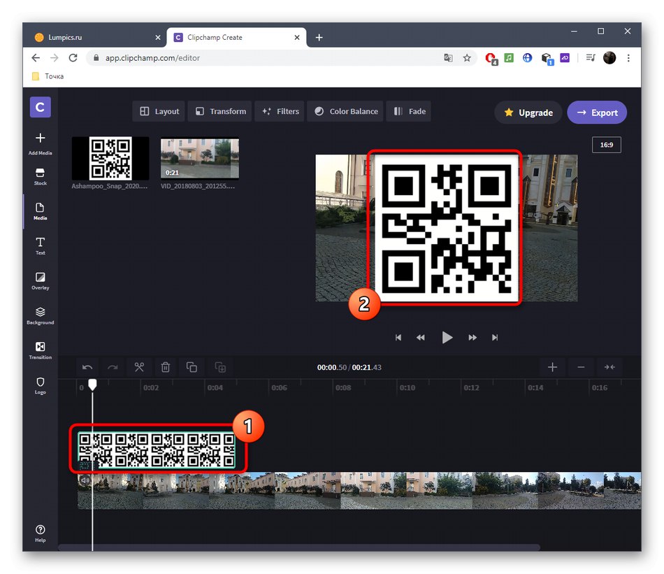 Ustawianie czasu odtwarzania obrazu za pośrednictwem usługi online Clipchamp Create