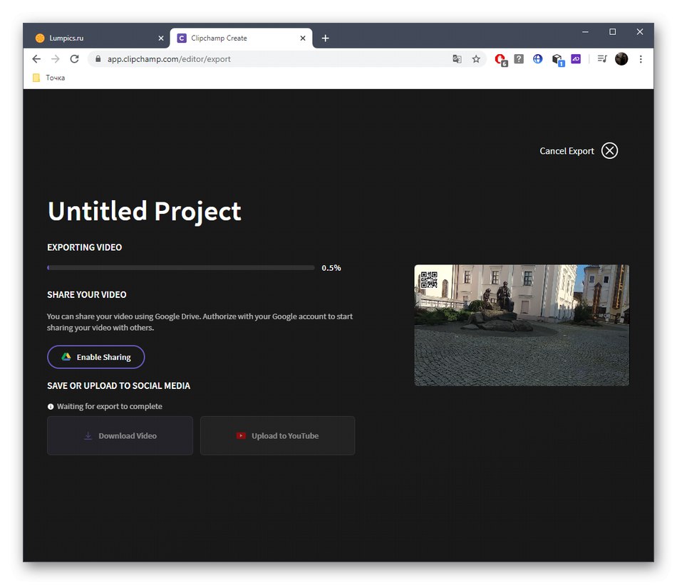 Przetwarzanie wideo do zapisania w Clipchamp Stwórz usługę online