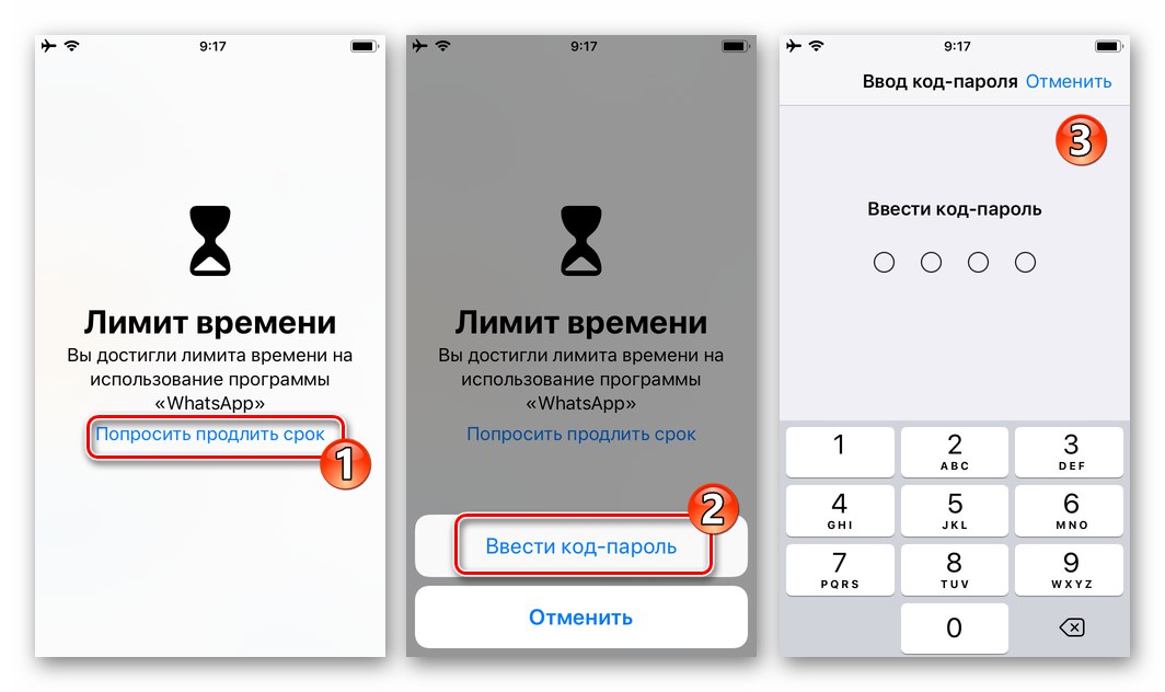 WhatsApp за iPhone въведете паролата, за да премахнете ограничението във времето