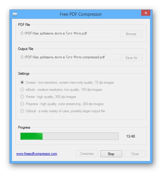 كيفية ضغط ملف PDF في Free PDF Compressor