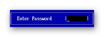 وارد کردن رمز ورود به درخواست BIOS