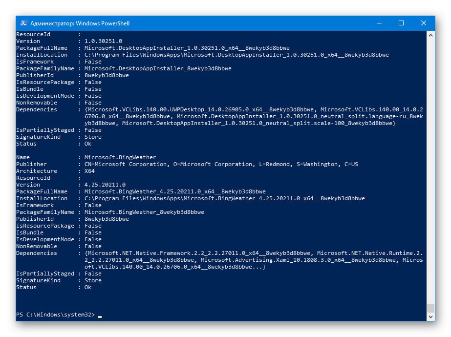 Uspešno odstranjevanje VKontakte prek PowerShell na računalniku