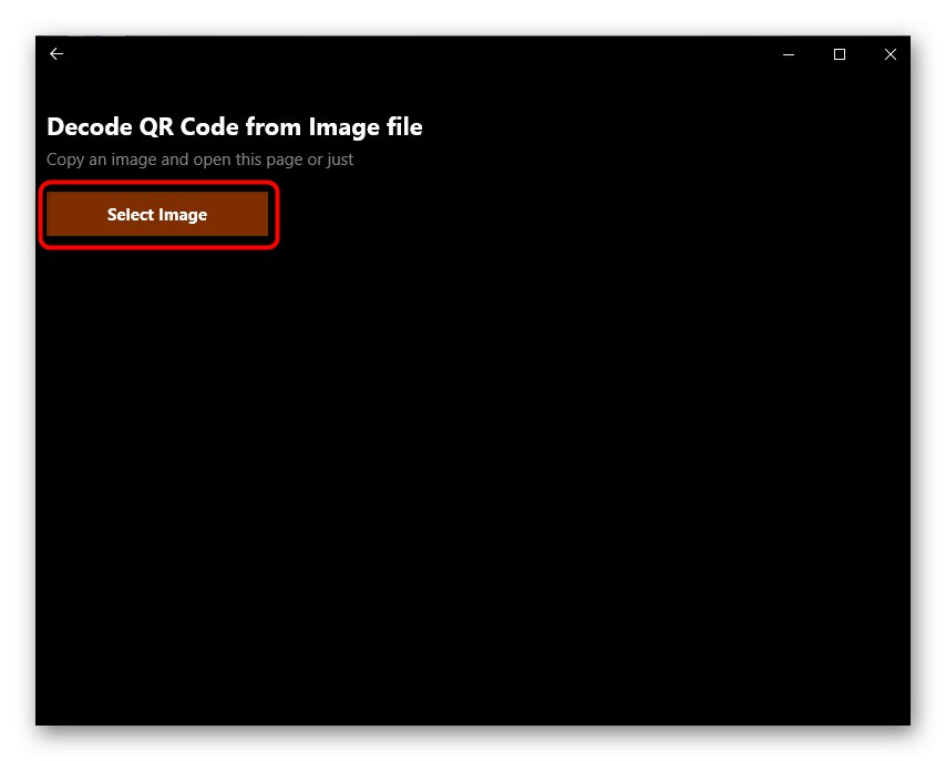 Избор на изображение за сканиране на код чрез QR код за Windows 10 в Windows 10