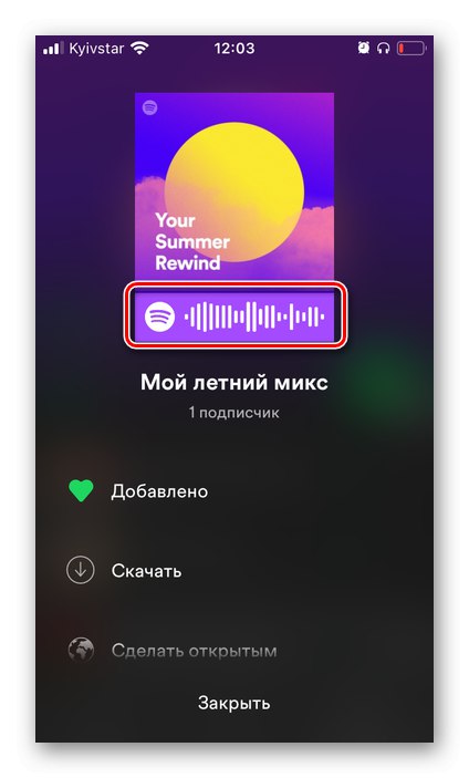 Možnost skenovat a sdílet obsah v mobilní aplikaci Spotify