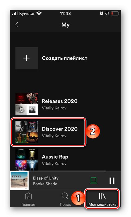Přejděte do svého seznamu skladeb v mobilní aplikaci Spotify