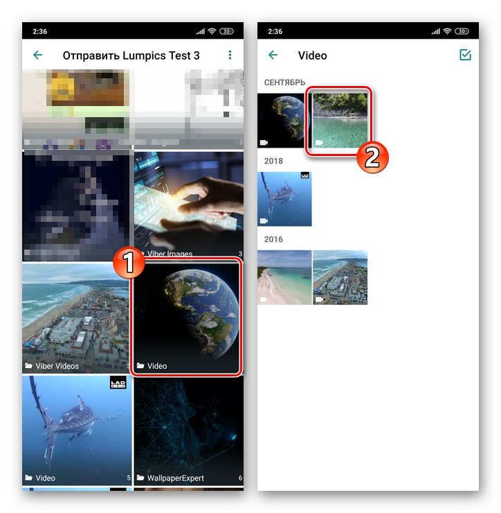 WhatsApp pre Android výber videa na vytvorenie gifu v Messengeri