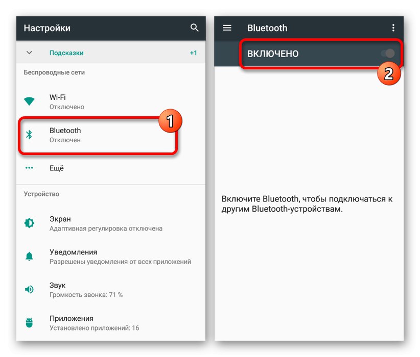 Používanie Bluetooth v Nastaveniach na Androide