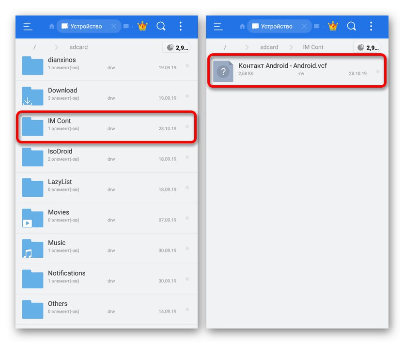 Kontrola migrovaných kontaktů v systému Android