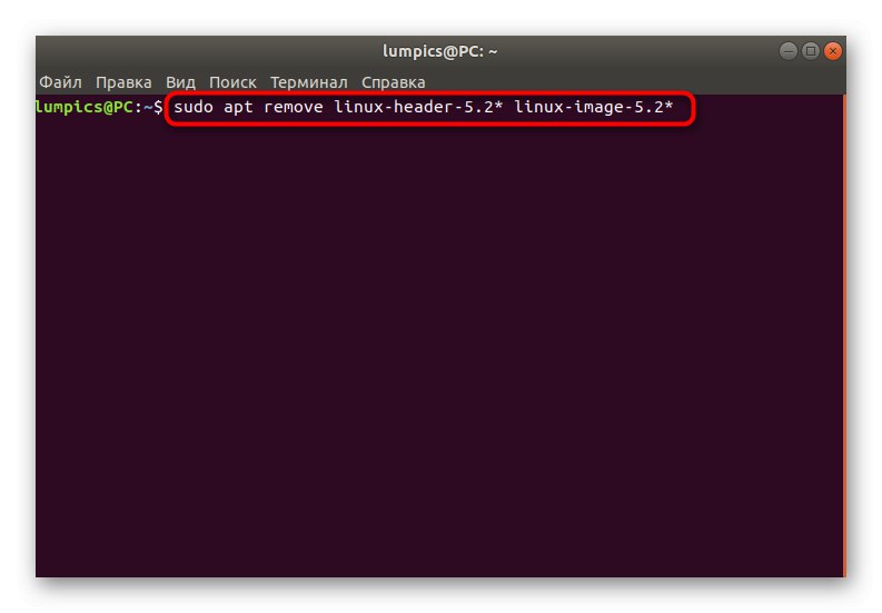 Príkaz na odstránenie nepracujúcej verzie jadra v Ubuntu