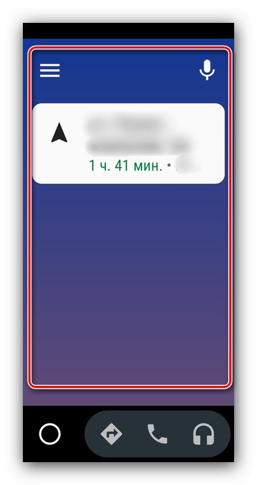 Začetni zaslon aplikacije v telefonu za uporabo Android Auto