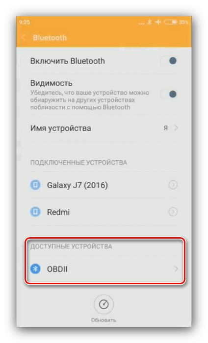 Poiščite želeno napravo in se povežite prek Bluetootha, če želite uporabiti ELM327 v sistemu Android