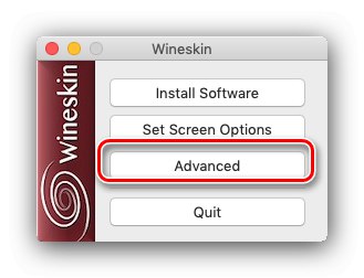 Dodatkowe opcje aplikacji Wineskin do użytku w systemie macOS