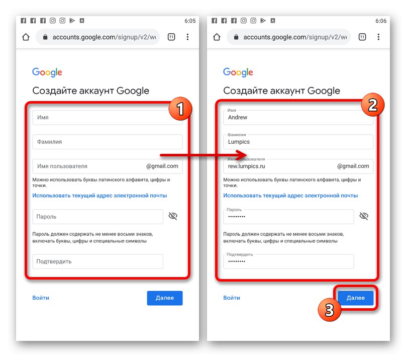Proces registrácie účtu Google z telefónu