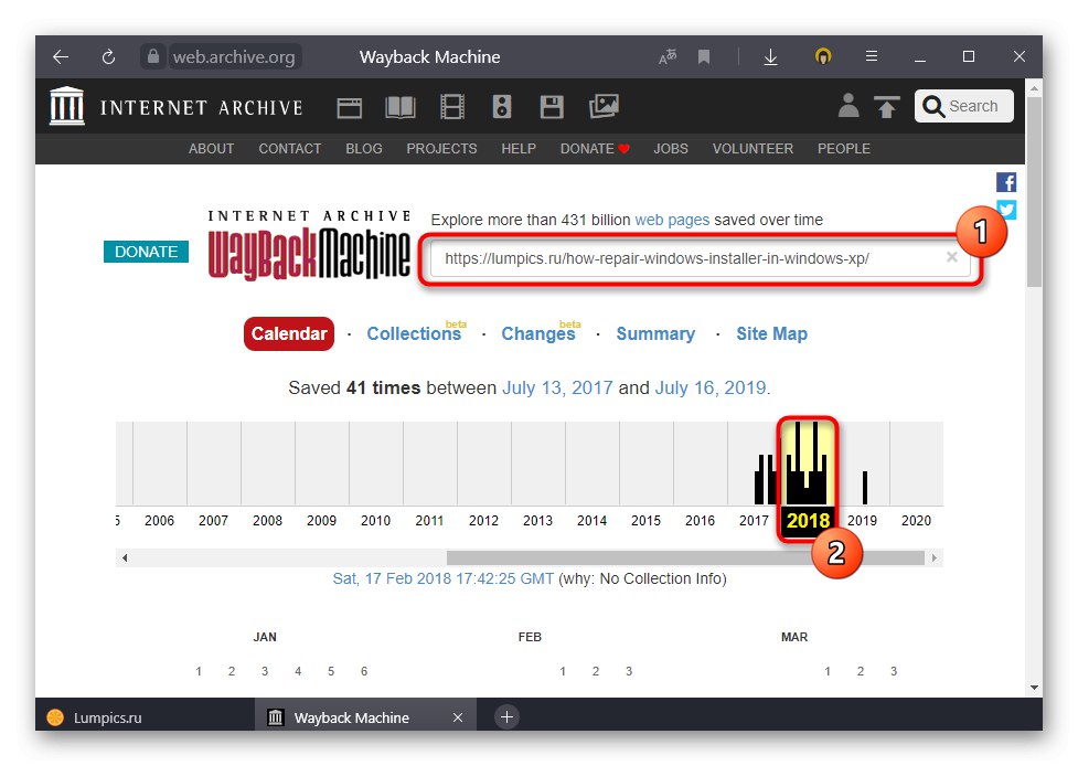 Wyszukaj witrynę w bazie danych Archive.org za pomocą przeglądarki Yandex, aby wyświetlić pamięć podręczną