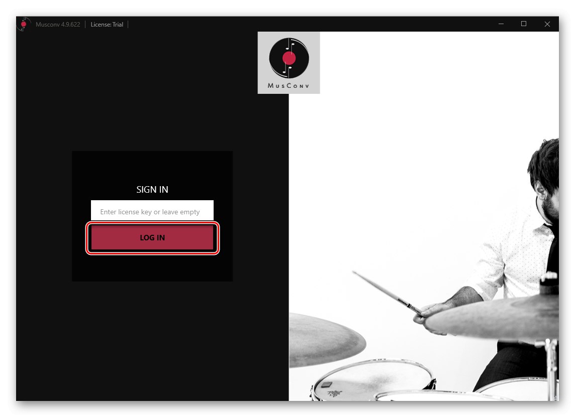 Prvá autorizácia v programe MusConv na prenos hudby z Yandex.Music do Spotify na PC