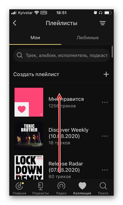 Vyhľadajte zoznam skladieb, ktorý chcete preniesť do Spotify, z aplikácie Yandex.Music na zariadeniach iPhone a Android