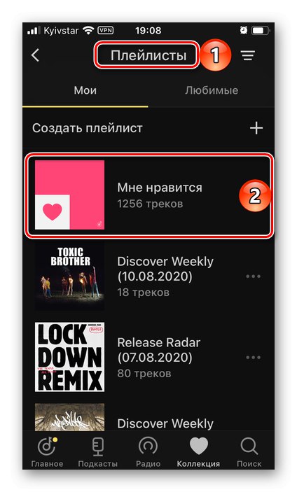 Výber zoznamu skladieb v službe Yandex.Music na prenos do Spotify cez SpotiApp na zariadeniach iPhone a Android