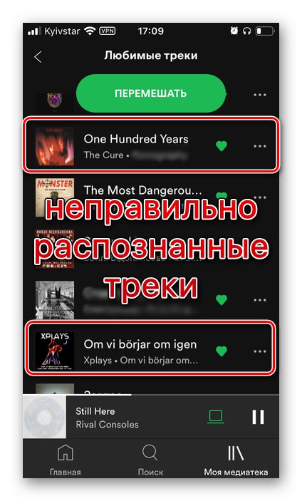 Nesprávne rozpoznané stopy v aplikácii Spotify na zariadeniach iPhone a Android