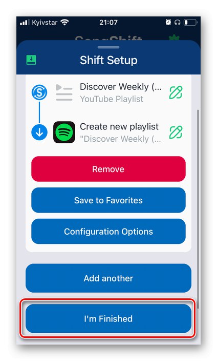 Začnite izvoziti v aplikaciji SongShift, da prenesete YouTube Music v Spotify v iPhone