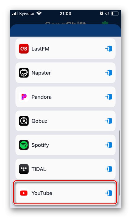 أضف مصدرًا في تطبيق SongShift لنقل YouTube Music إلى Spotify إلى iPhone