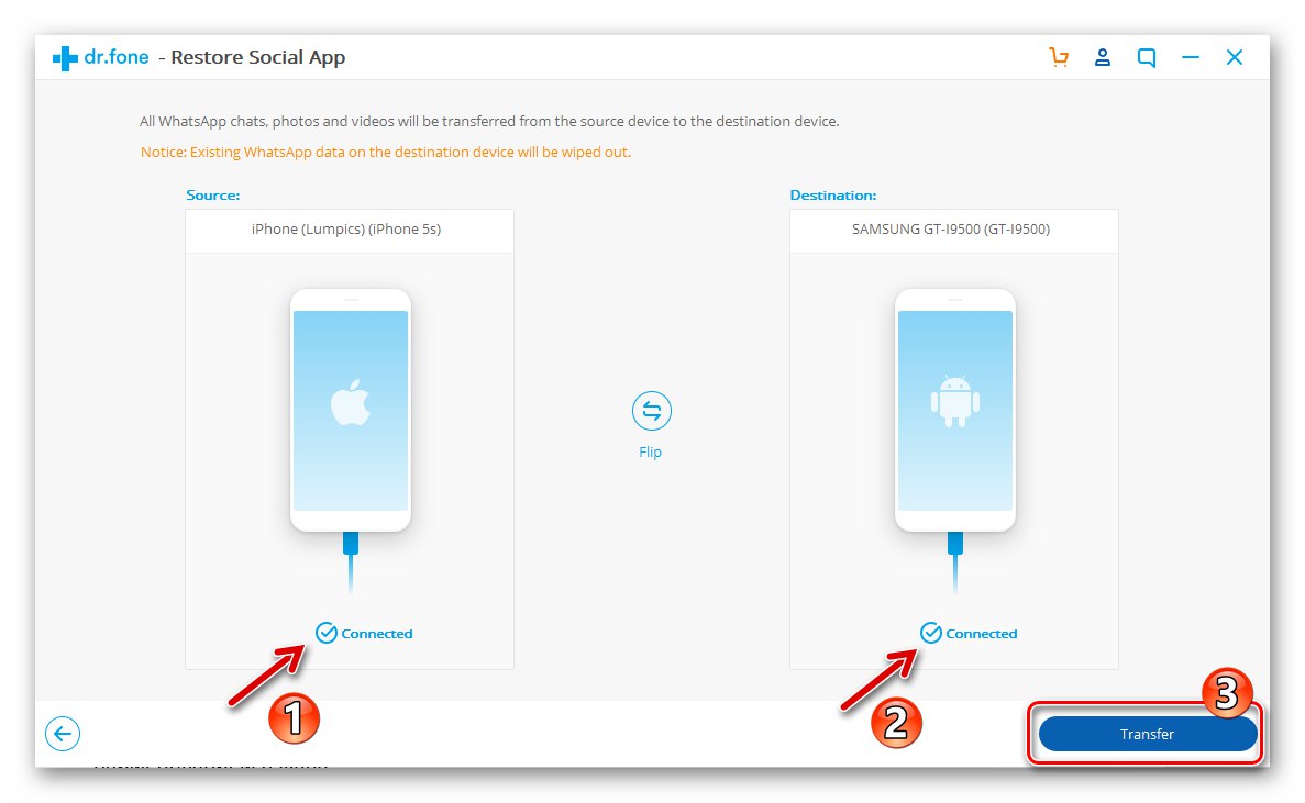WhatsApp как да прехвърля съобщения и самия пратеник от iPhone на Android