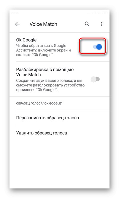 Zakázat posuvník pro deaktivaci Google Assistant prostřednictvím hlasového asistenta Xiaomi